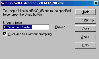 Self-Extractor 
	window